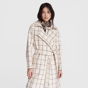 Ivory Plaid- Amber Plaid Trench small